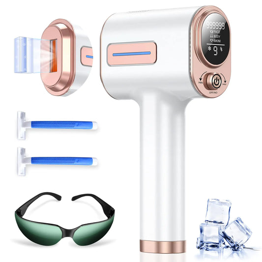 VivaEase Laser Hair Removal 999900+ Flashes IPL Hair Removal Ice-Cooling Painless Laser Hair Removal